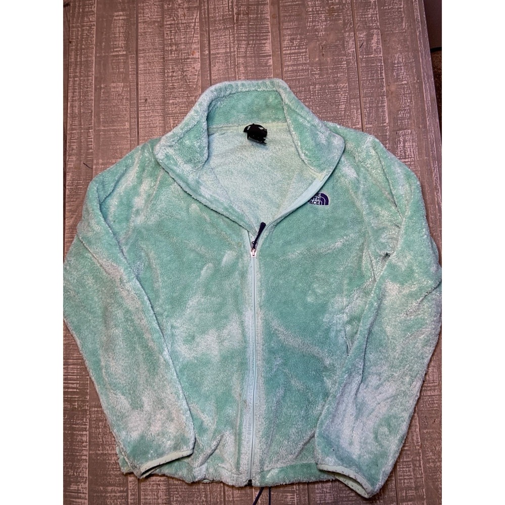 The North Face Womens Osito‎ Teddy Bear Full Zip Fleece Jacket Medium Green